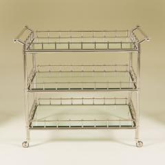 Large American chrome serving drinks trolley - 2696589