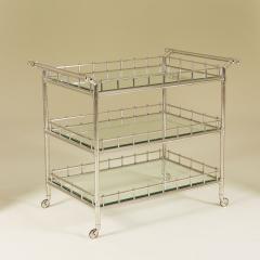 Large American chrome serving drinks trolley - 2696590