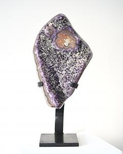 Large Amethyst Geode Natural Specimen 16 LBS on Stand - 4416426