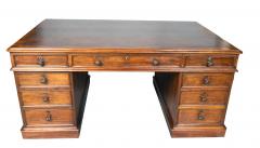 Large And Impressive George IV Mahogany Partners Desk Stamped T Wilson London - 4706601