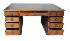 Large And Impressive George IV Mahogany Partners Desk Stamped T Wilson London - 4706624