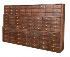 Large And Impressive Stained Pine Apothecary Chest - 3740402