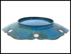 Large Antique 18 inch Japanese Cloisonne Enamel Charger with Fans - 3903466