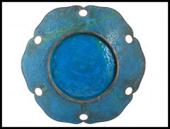 Large Antique 18 inch Japanese Cloisonne Enamel Charger with Fans - 3903474
