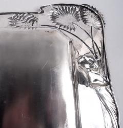 Large Antique Austrian Art Nouveau Silver Tray - 4002727