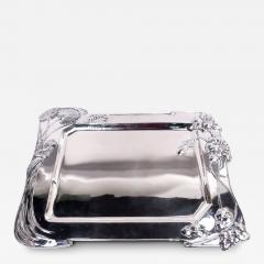 Large Antique Austrian Art Nouveau Silver Tray - 4004098