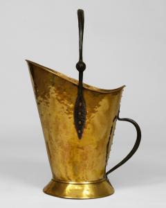 Large Antique Brass and Iron Coal Scuttle - 3439147