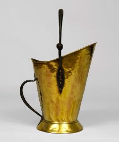 Large Antique Brass and Iron Coal Scuttle - 3439158