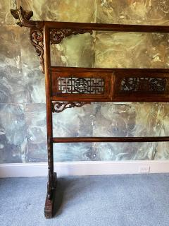 Large Antique Chinese Carved Wood Robe Display Rack - 3347257