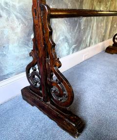 Large Antique Chinese Carved Wood Robe Display Rack - 3347260