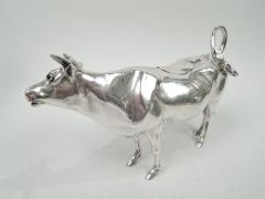 Large Antique Dutch Silver Cow Creamer - 3757613