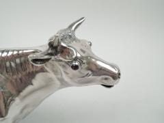 Large Antique Dutch Silver Cow Creamer - 3757616