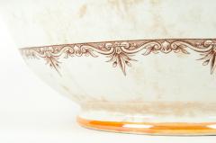 Large Antique English Glazed Ceramic Centerpiece Bowl - 298412