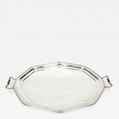 Large Antique English Plate Barware Serving Tray - 723479