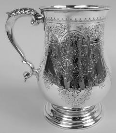 Large Antique English Victorian Georgian Sterling Silver Mug 1884 - 4338831