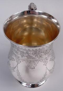 Large Antique English Victorian Georgian Sterling Silver Mug 1884 - 4338844