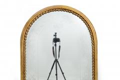 Large Antique French Louis Philippe Arched Top Giltwood Pier Mirror ca 1870 - 4503452
