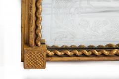 Large Antique French Louis Philippe Arched Top Giltwood Pier Mirror ca 1870 - 4503461