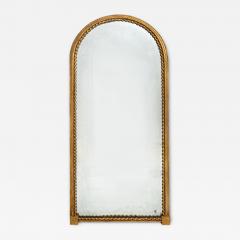 Large Antique French Louis Philippe Arched Top Giltwood Pier Mirror ca 1870 - 4504343