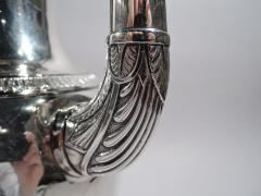 Large Antique French Restauration Etruscan Silver Coffeepot C 1820 - 3749194