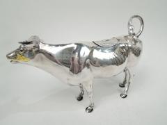 Large Antique German Silver Bountiful Bessie Cow Creamer - 3757589