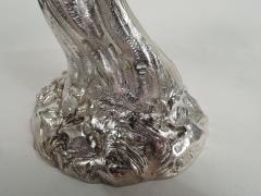 Large Antique German Silver Perched Bird Spice Box - 3753688