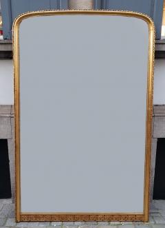 Large Antique Golden Fireplace Mirror in Wood Glass - 2940582