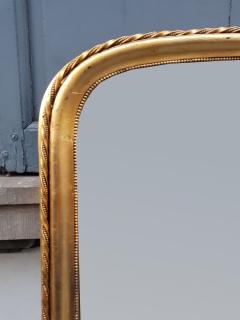 Large Antique Golden Fireplace Mirror in Wood Glass - 2940587