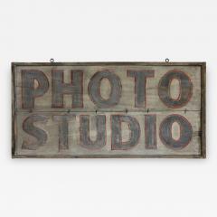 Large Antique Hand Painted Sign Photo Studio  - 794898