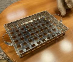 Large Antique Italian Silver Square Tray 1950s - 1584190