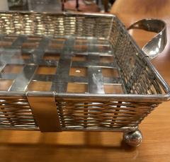 Large Antique Italian Silver Square Tray 1950s - 1584194