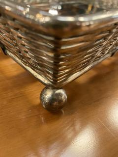 Large Antique Italian Silver Square Tray 1950s - 1584196