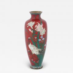 Large Antique Japanese Cloisonne Enamel Vase - 3934402