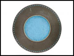 Large Antique Japanese Meiji Cloisonne Plate 1900 - 3902919