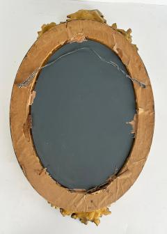 Large Antique Louis XV Oval Giltwood Carved Beveled Mirror - 4473131