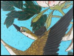 Large Antique Meiji Japanese Cloisonne Enamel Brush Pot Vase - 3904097