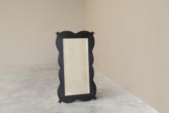 Large Antique Mirror in Ebonized Wood and Facetted and Weathered Mirror Glass - 4395631