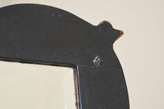 Large Antique Mirror in Ebonized Wood and Facetted and Weathered Mirror Glass - 4395751
