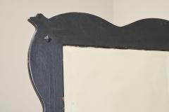 Large Antique Mirror in Ebonized Wood and Facetted and Weathered Mirror Glass - 4395754