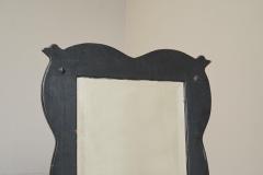 Large Antique Mirror in Ebonized Wood and Facetted and Weathered Mirror Glass - 4395850