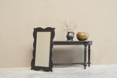 Large Antique Mirror in Ebonized Wood and Facetted and Weathered Mirror Glass - 4395860
