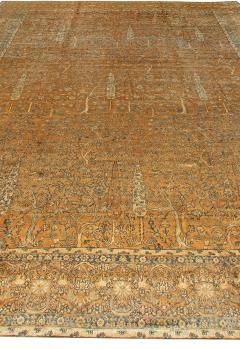 Large Antique North Indian Brown Handmade Wool Rug - 2443542