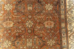 Large Antique Persian Bibikabad Brown Handmade Wool Rug - 2445535