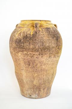 Large Antique Spanish Terracotta Olive Jar With 3 Handles - 4504922