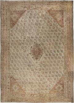 Large Antique Turkish Ghiordes Hand Knotted Wool Rug - 2464557