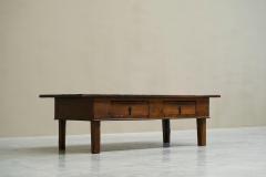 Large Antique Wabi Sabi Style Coffee Table in Oak - 4394852