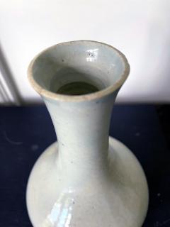 Large Antique White Glazed Bottle Vase Korean Ceramic Joseon Dynasty - 1971340