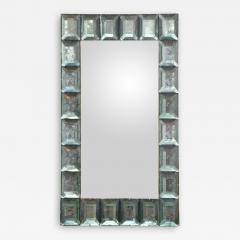 Large Aqua Green Murano Glass Mirror - 2838474