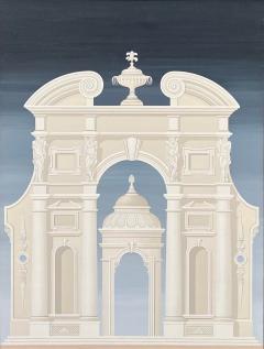 Large Architectural Painting in Jerry Solomon Giltwood Frame - 3289885