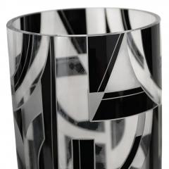 Large Art Deco Bohemian Glass Vase - 4297282